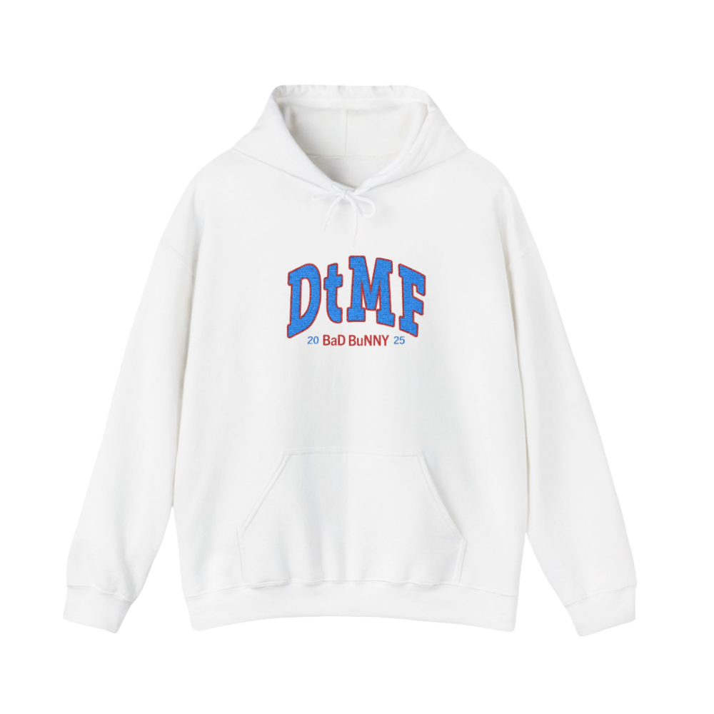 DTMF Tour Merch - White Embroidered Hoodie